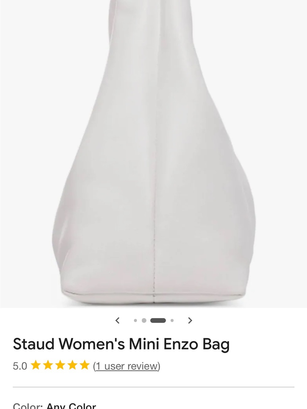 STAUD White Enzo Mini Top-Handle Bag! Gorgeous! - Picture 4 of 12